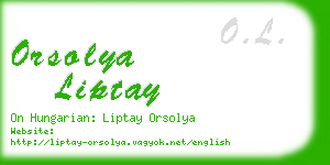 orsolya liptay business card